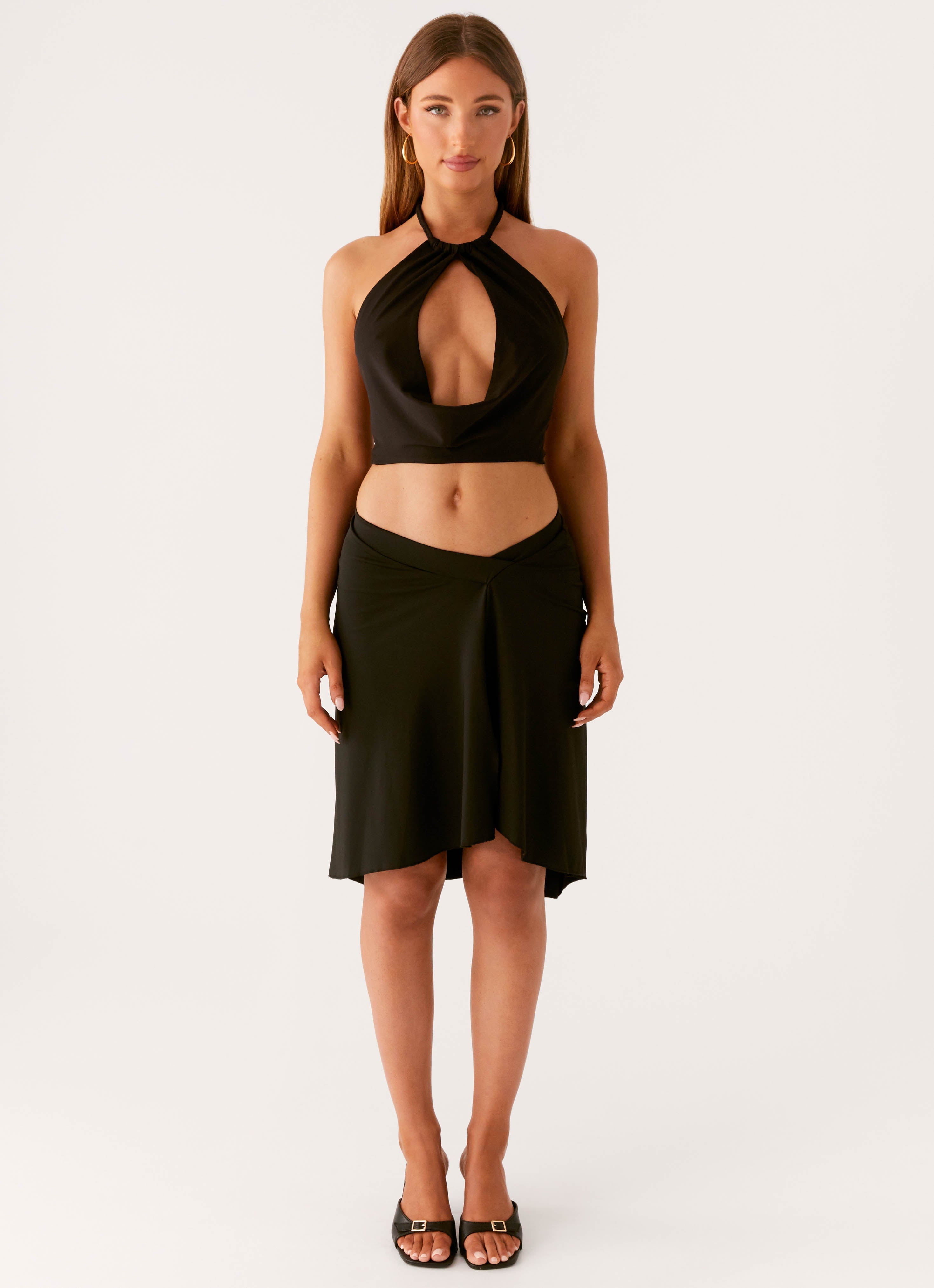 Calisa Cowl Top - Black